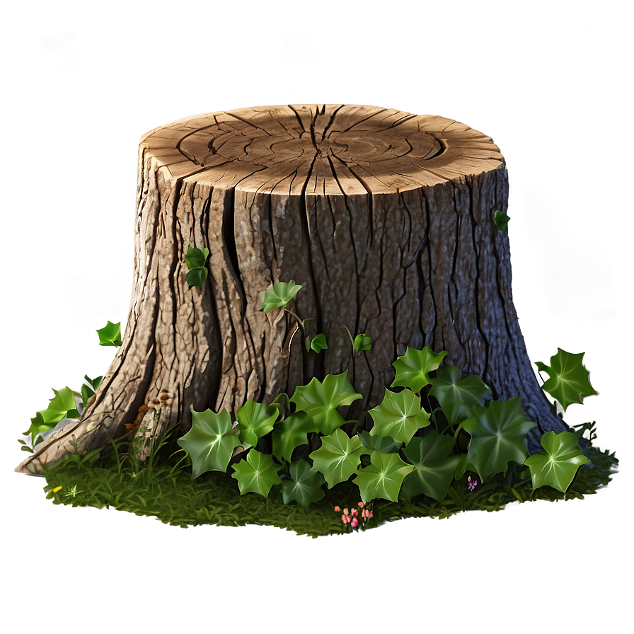 Tree Stump With Ivy Png 42