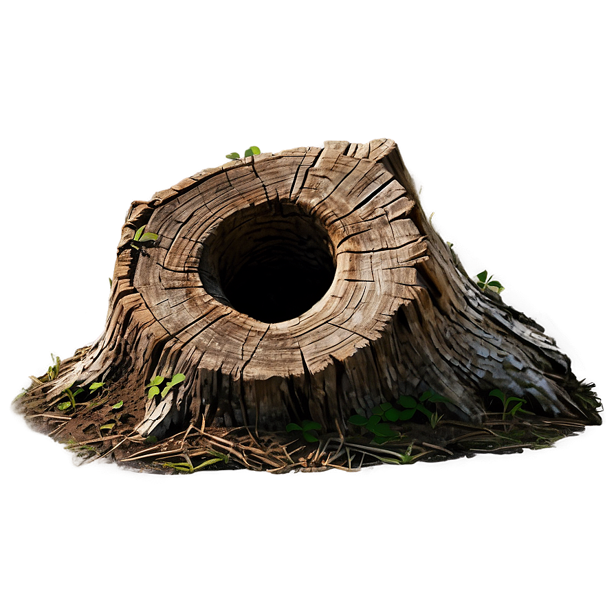 Tree Stump With Nest Png 40