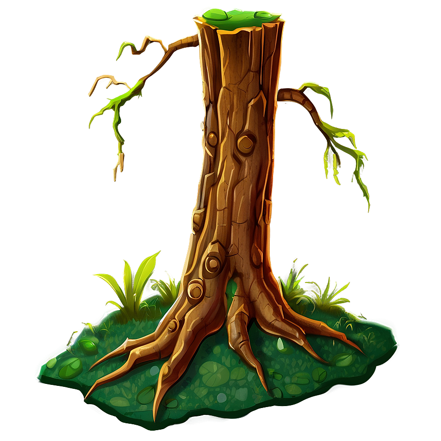 Tree Trunk With Moss Png 91