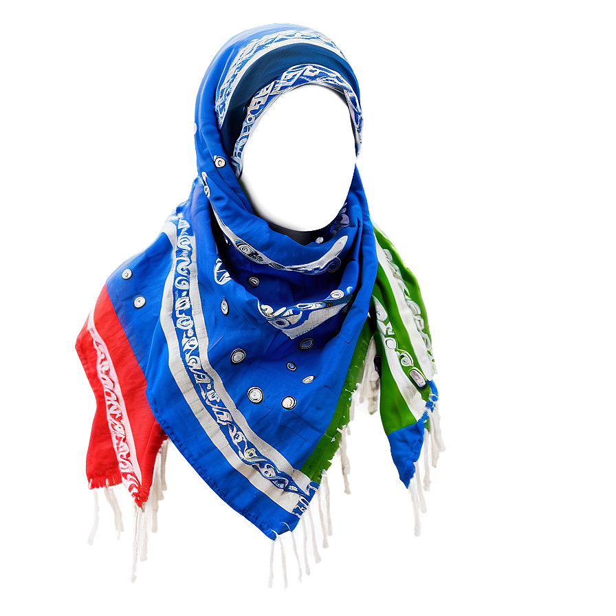 Trendy Blue Keffiyeh Png 06272024