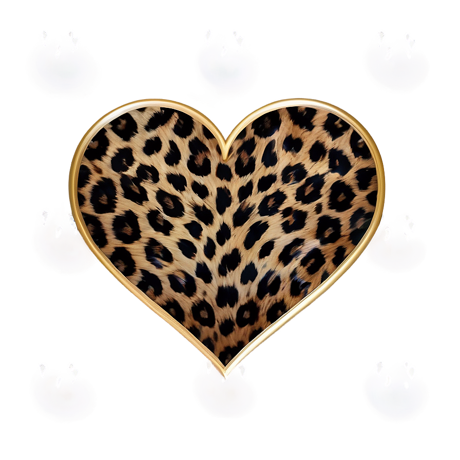 Trendy Leopard Print Heart Png Jpp