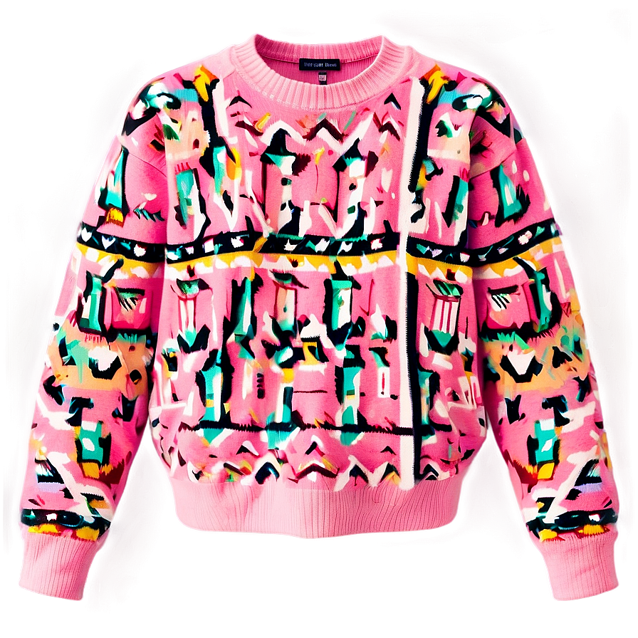 Trendy Pink Sweater Png 06292024