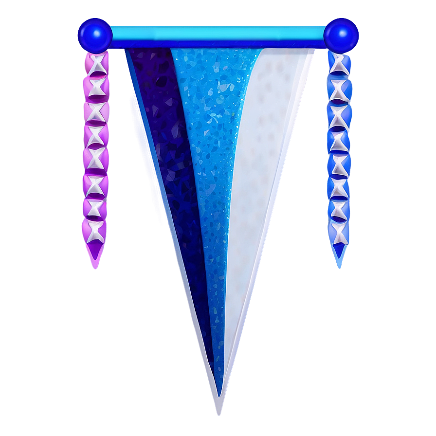 Triangle Banner With Glitter Png 32