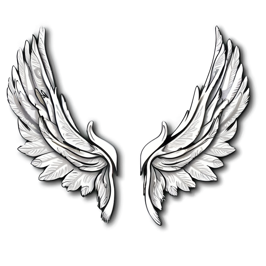 Tribal Angel Wings Illustration Png 05042024