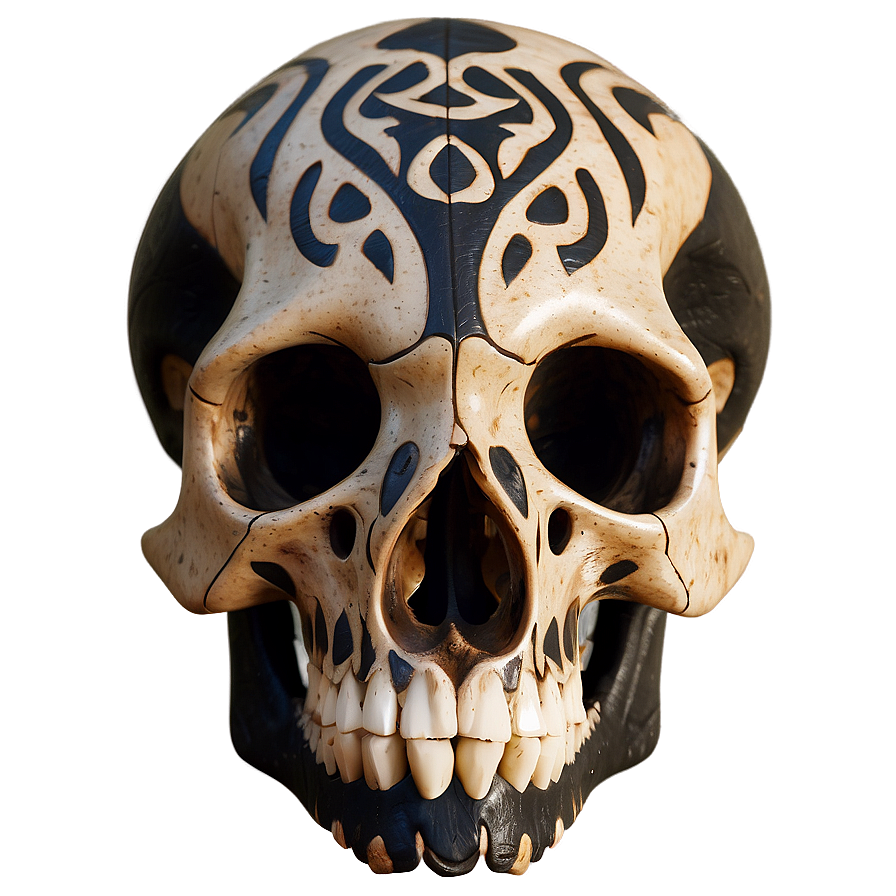 Tribal Animal Skull Tattoo Png Lql