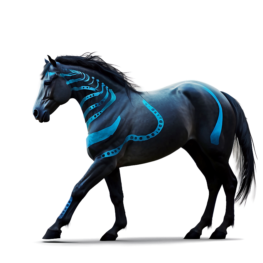 Tribal Black Horse Tattoo Png 99