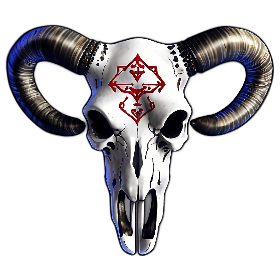 Tribal Bull Skull Design Png 06122024