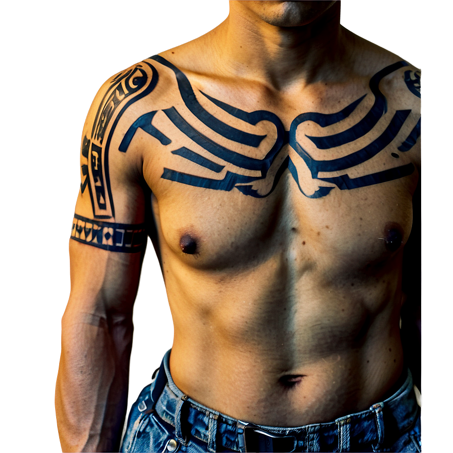 Tribal Chest Tattoo Inspiration Png Wee