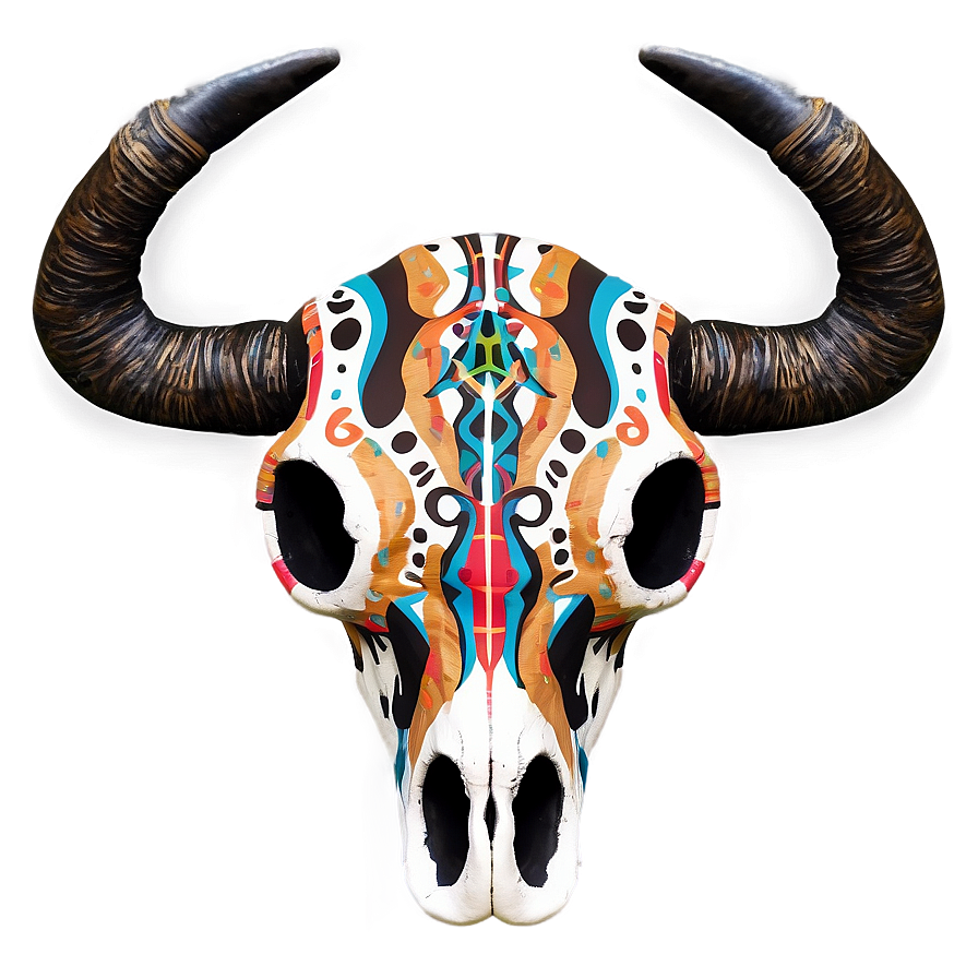 Tribal Cow Skull Art Png Lpb