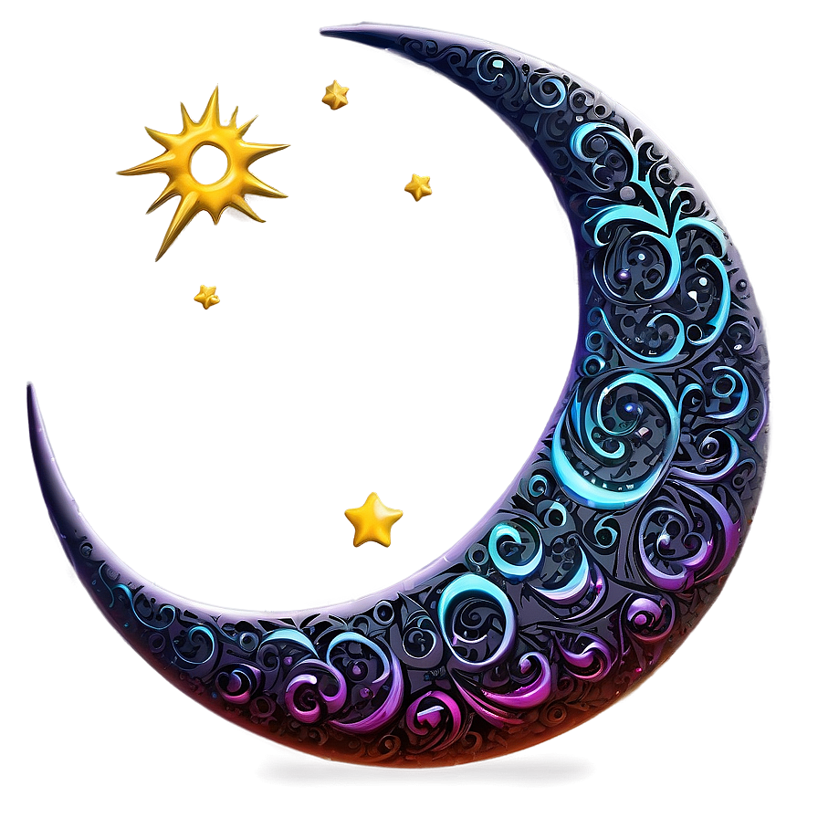 Tribal Crescent Moon Png Mfn