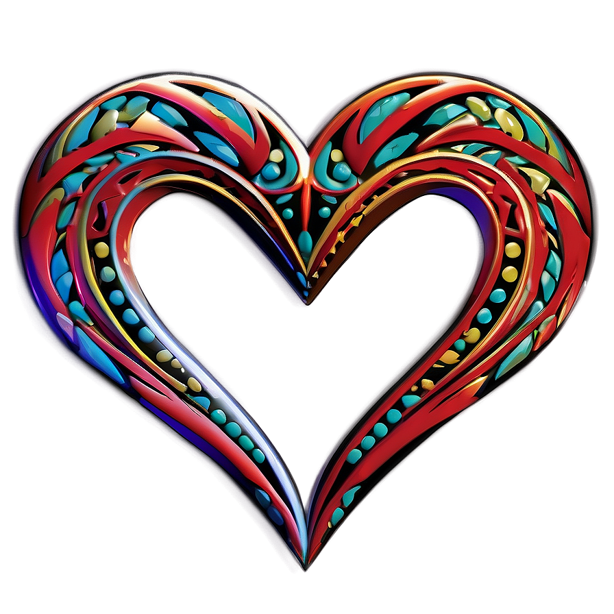 Tribal Heart Outline Png 05252024