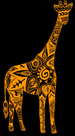 Tribal Pattern Giraffe Art