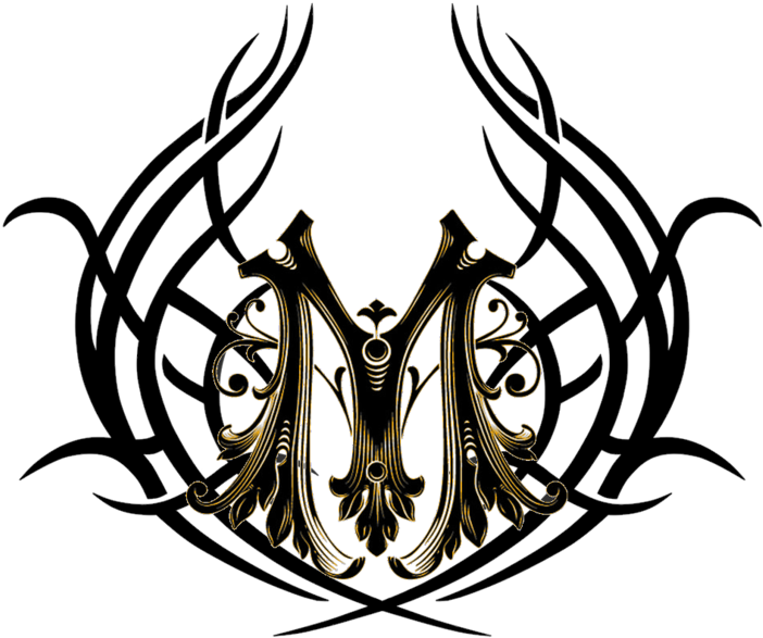 Tribal Style Letter M Tattoo Design