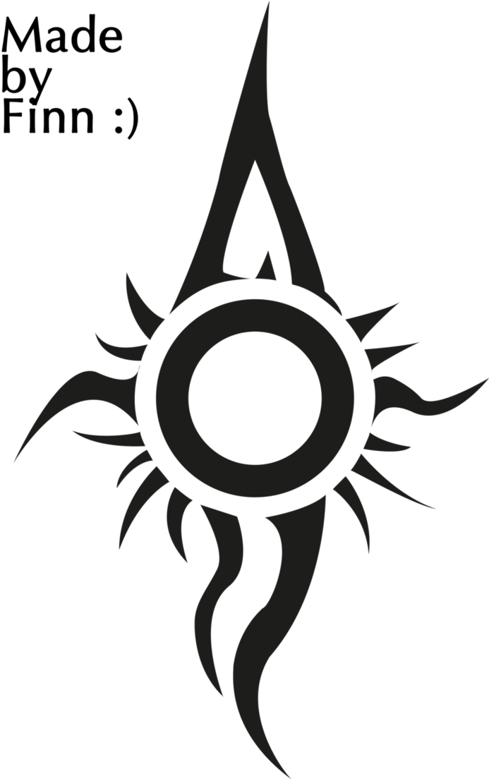 Tribal Sun Flame Tattoo Design Finn