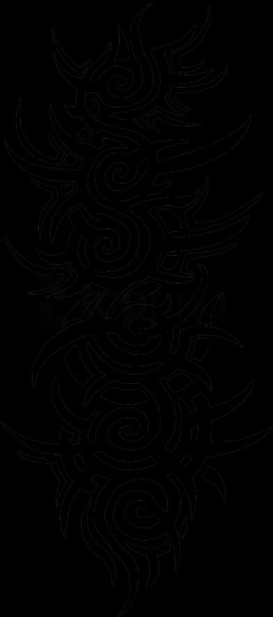 Tribal Tattoo Design Black Background