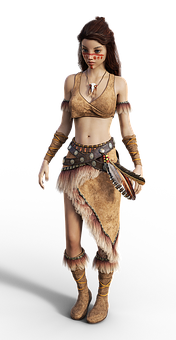 Tribal Warrior Woman Costume