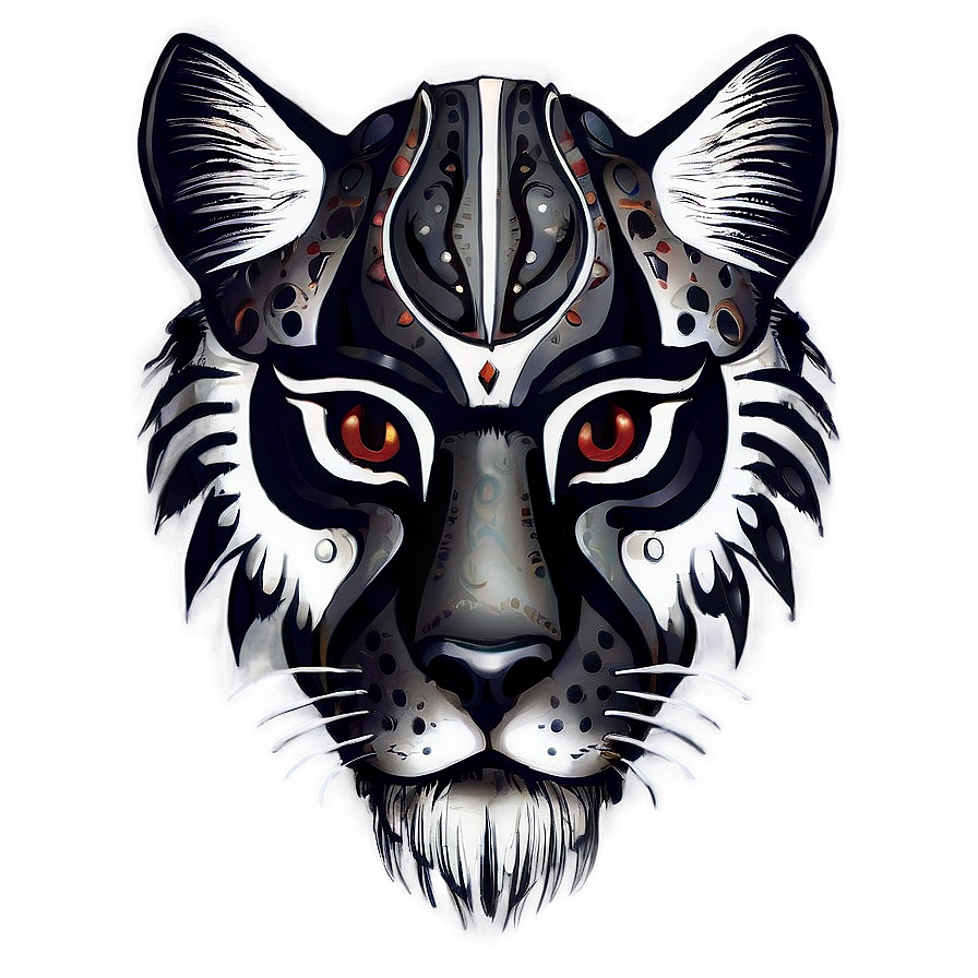 Tribal Wildcat Tattoo Design Png 97