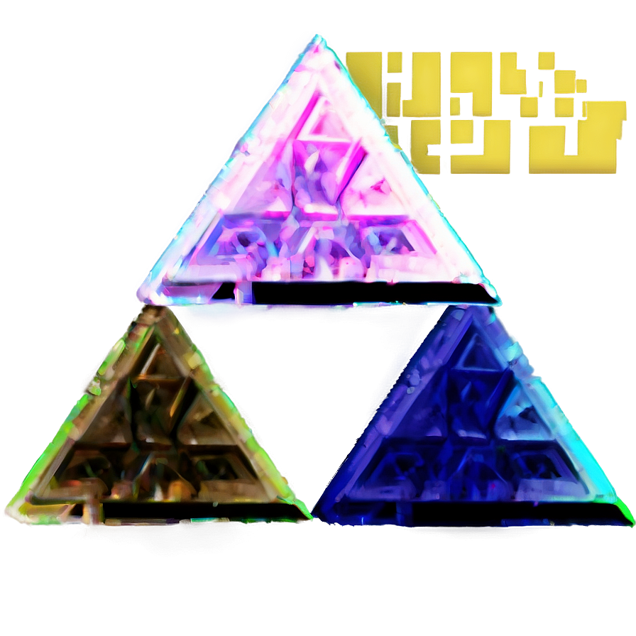 Triforce Glitch Art Png Blp