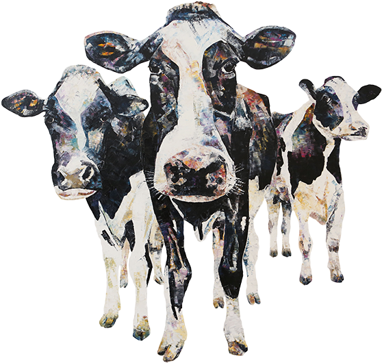 Trioof Dairy Cows Artwork