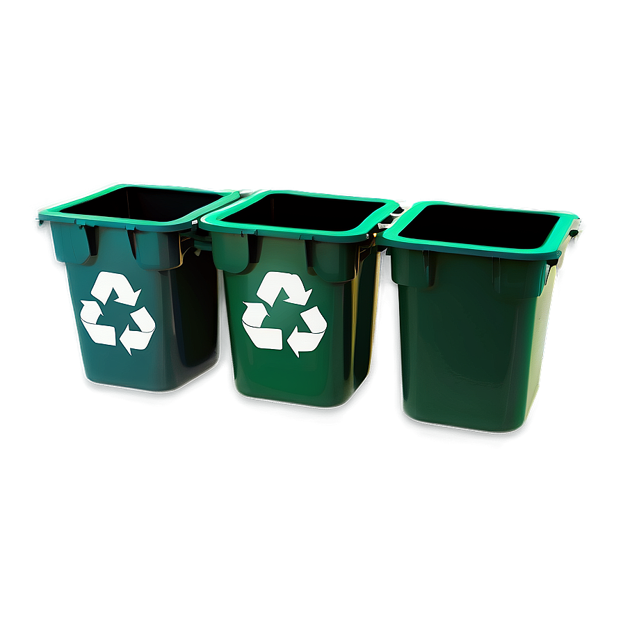 Triple Recycling Bin Png 54