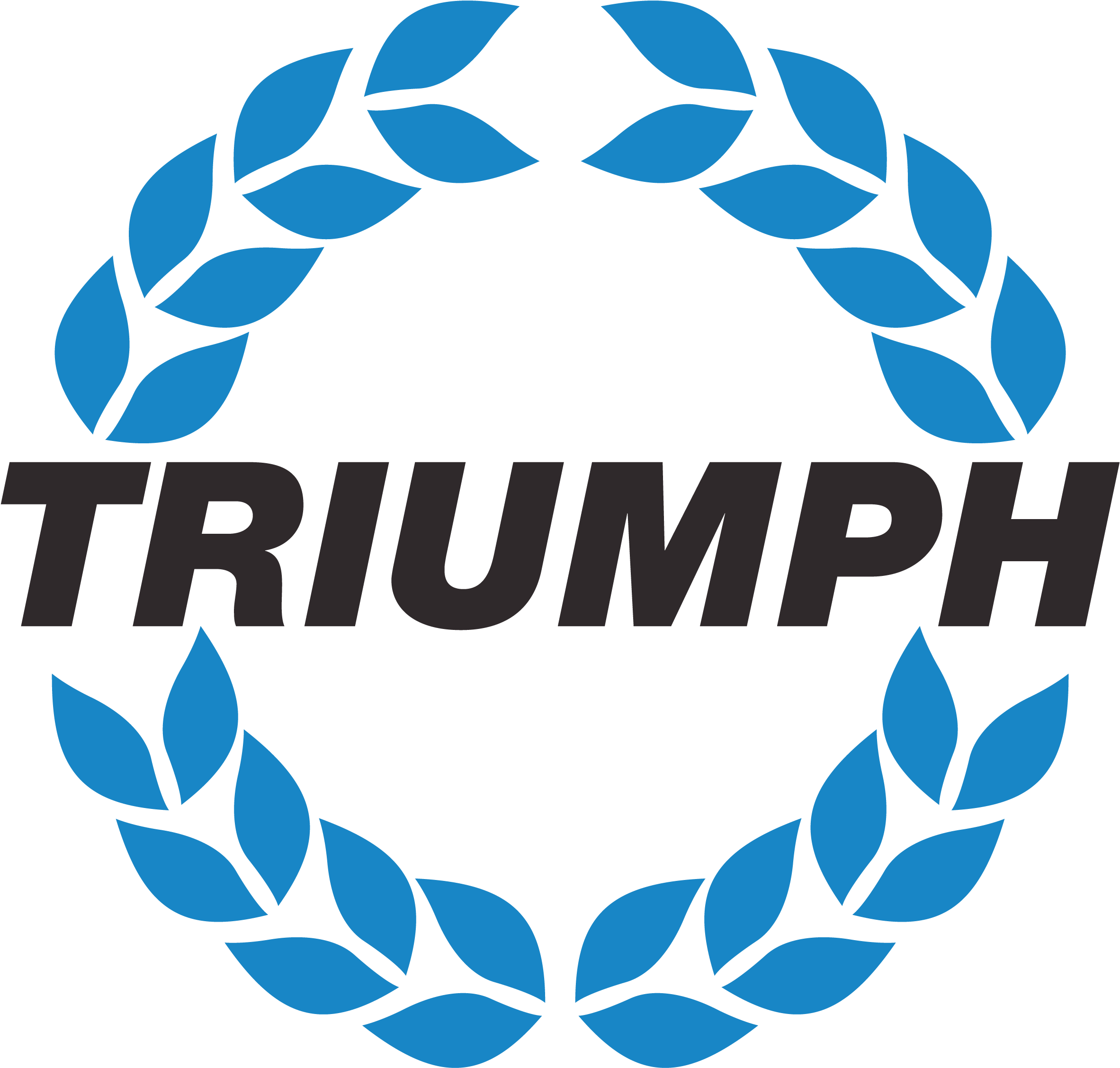 Triumph Logo Blue Wreath