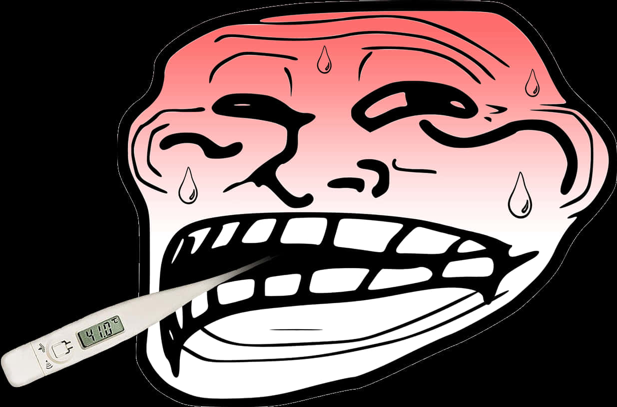 Troll Face Fever Thermometer