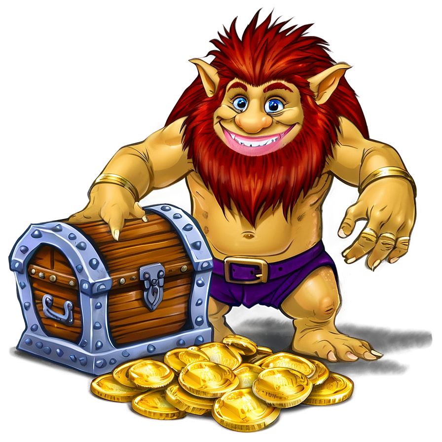 Troll With Treasure Chest Png 05232024