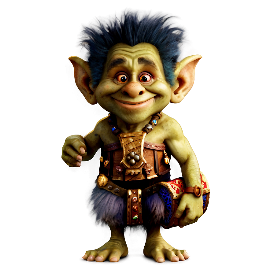 Troll With Treasure Chest Png 12