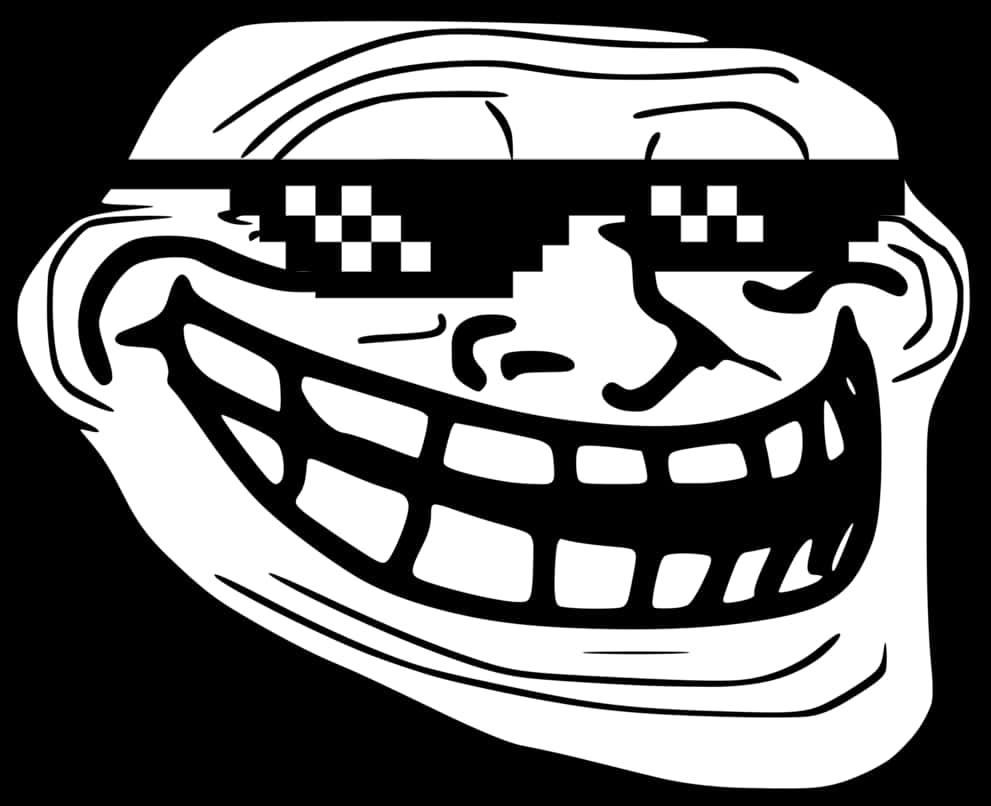 Trollface Meme Blackand White