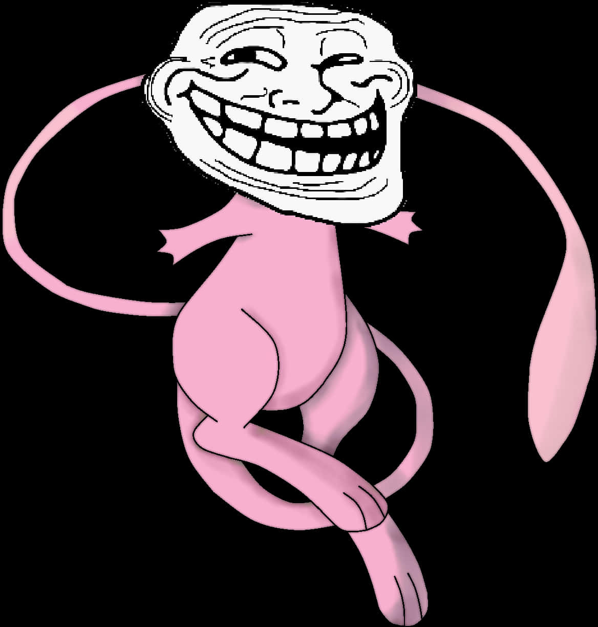 Trollface_ Pink_ Creature_ Illustration