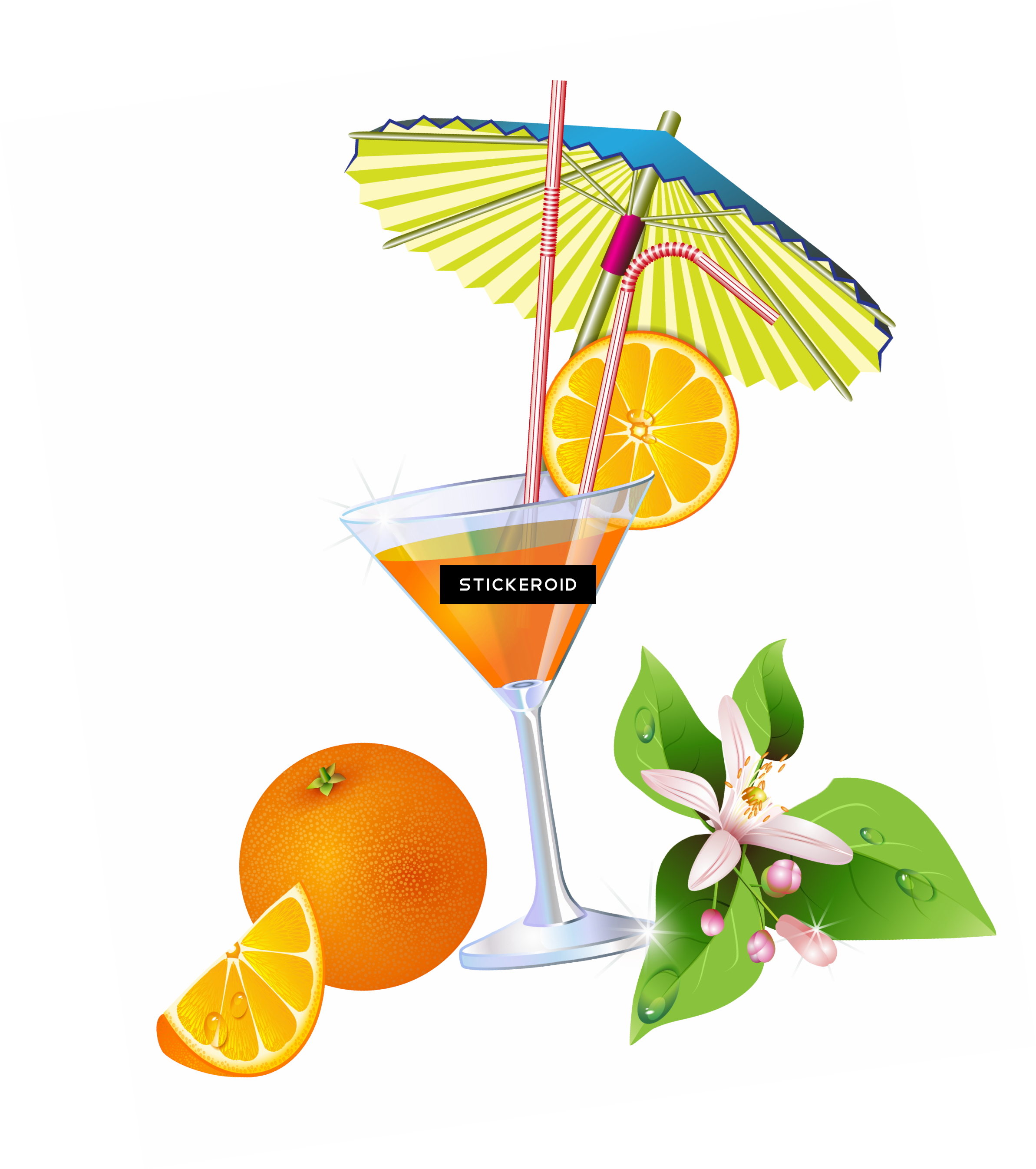 Tropical Cocktail Illustration