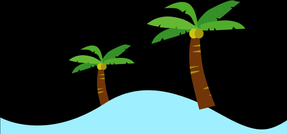 Tropical Coconut Trees Vector