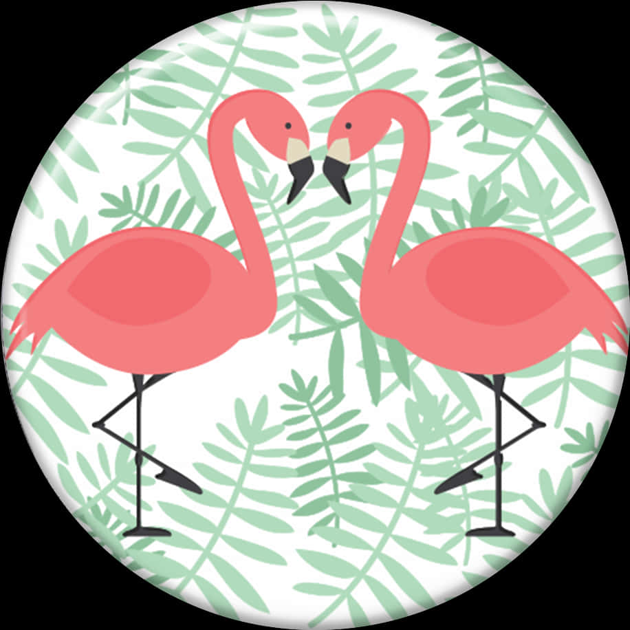 Tropical Flamingo Pattern Plate