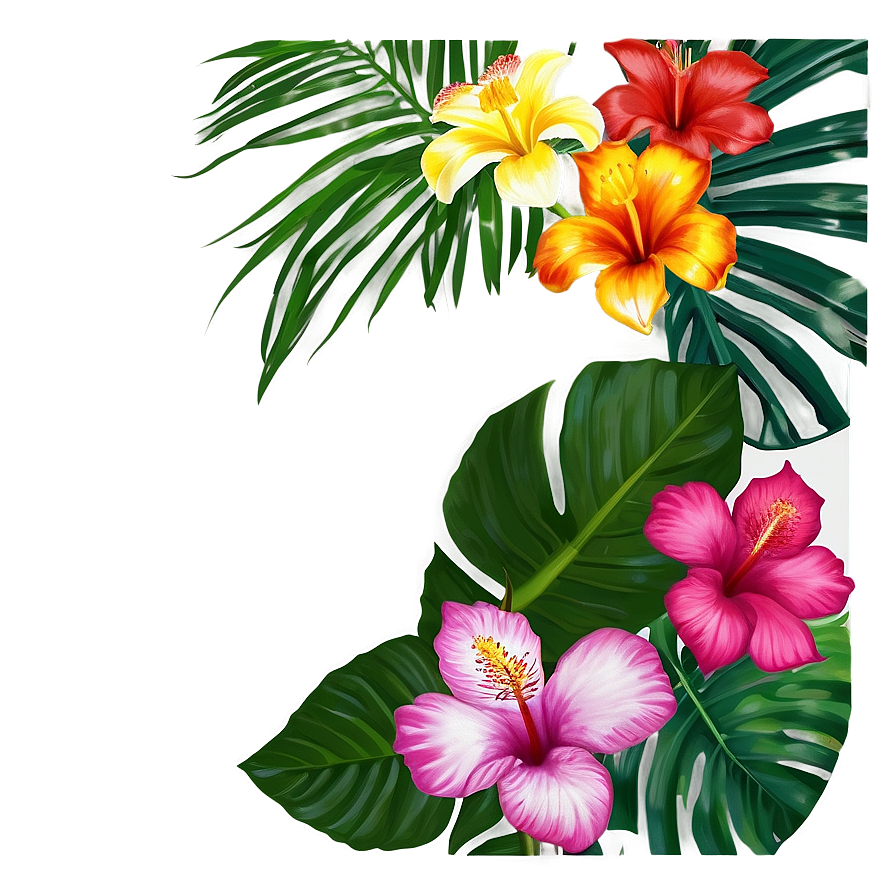 Tropical Flower Frame Png 74