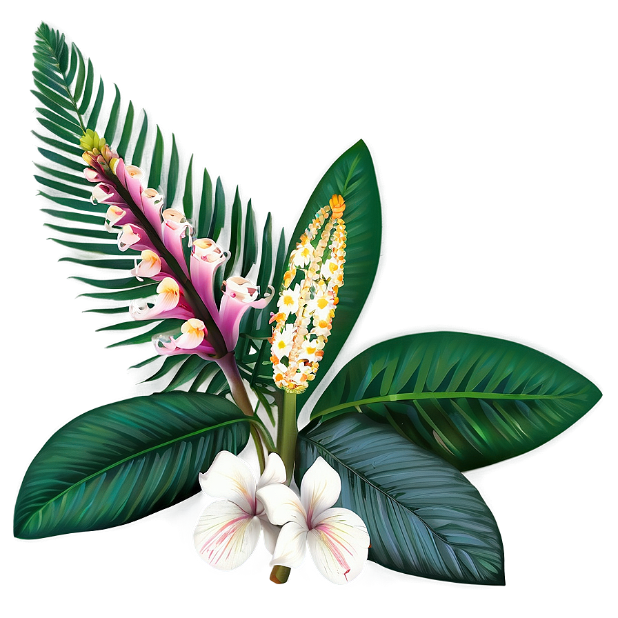 Tropical Flowering Plant Png Qvp43