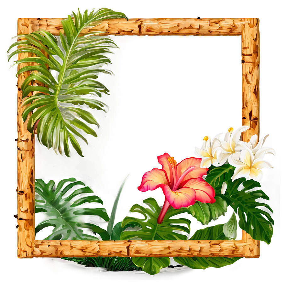 Tropical Garden Frame Png Kuv