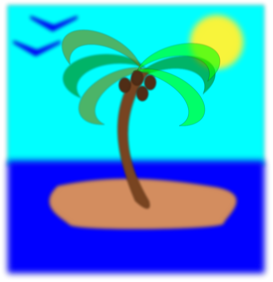 Tropical Island Cartoon