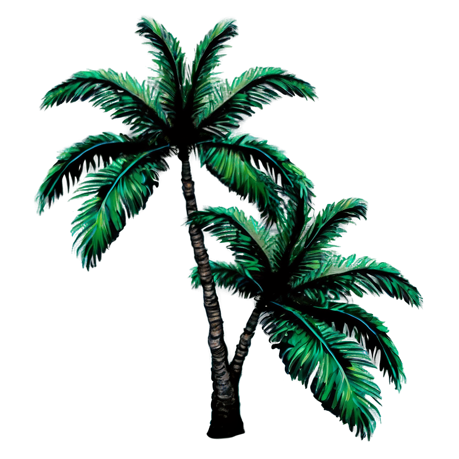 Tropical Island Palms Png Iko69