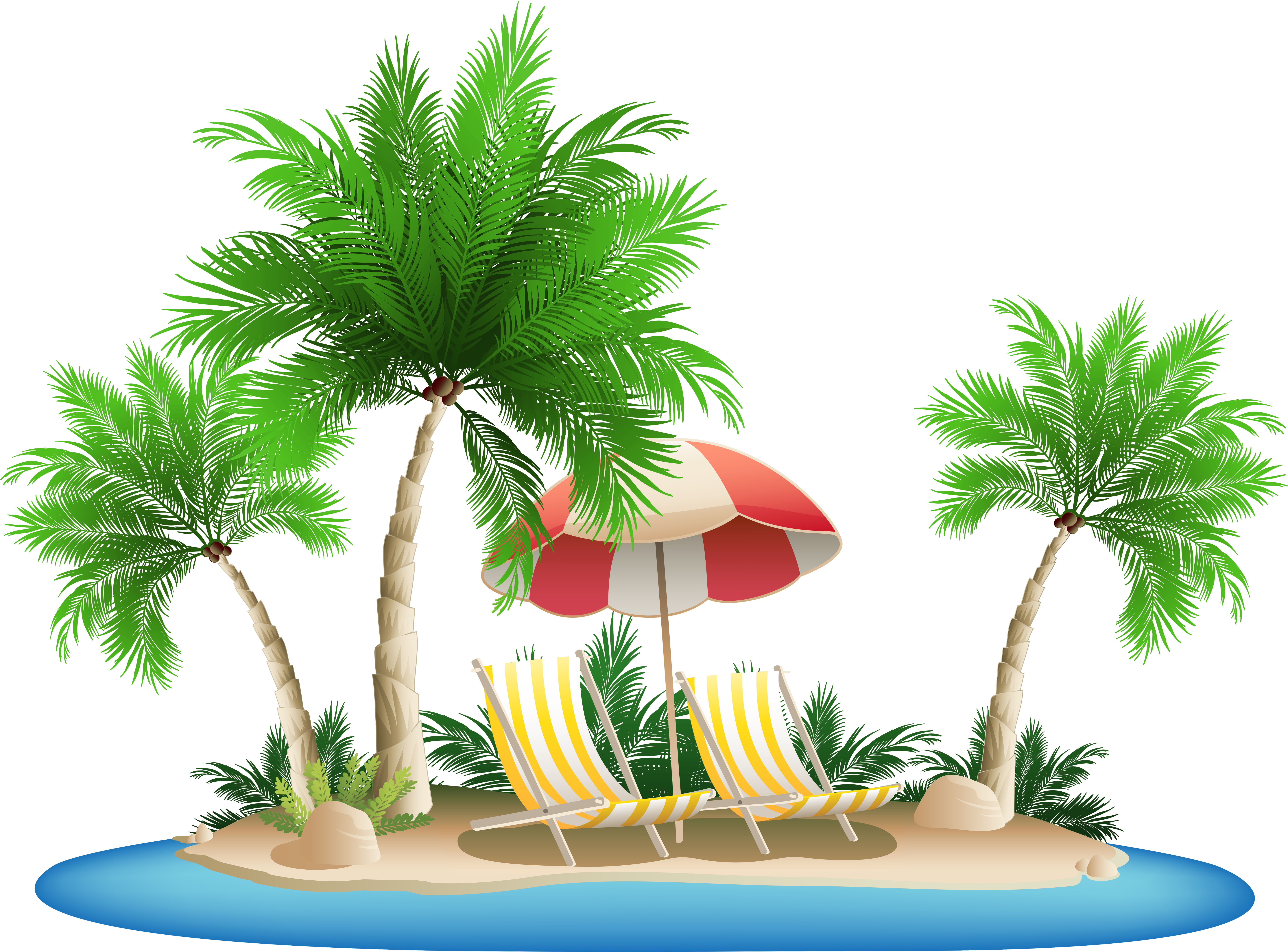 Tropical Island Relaxation Scene