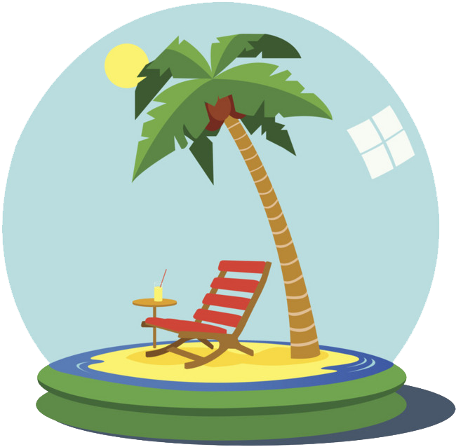 Tropical Island Vacation Concept