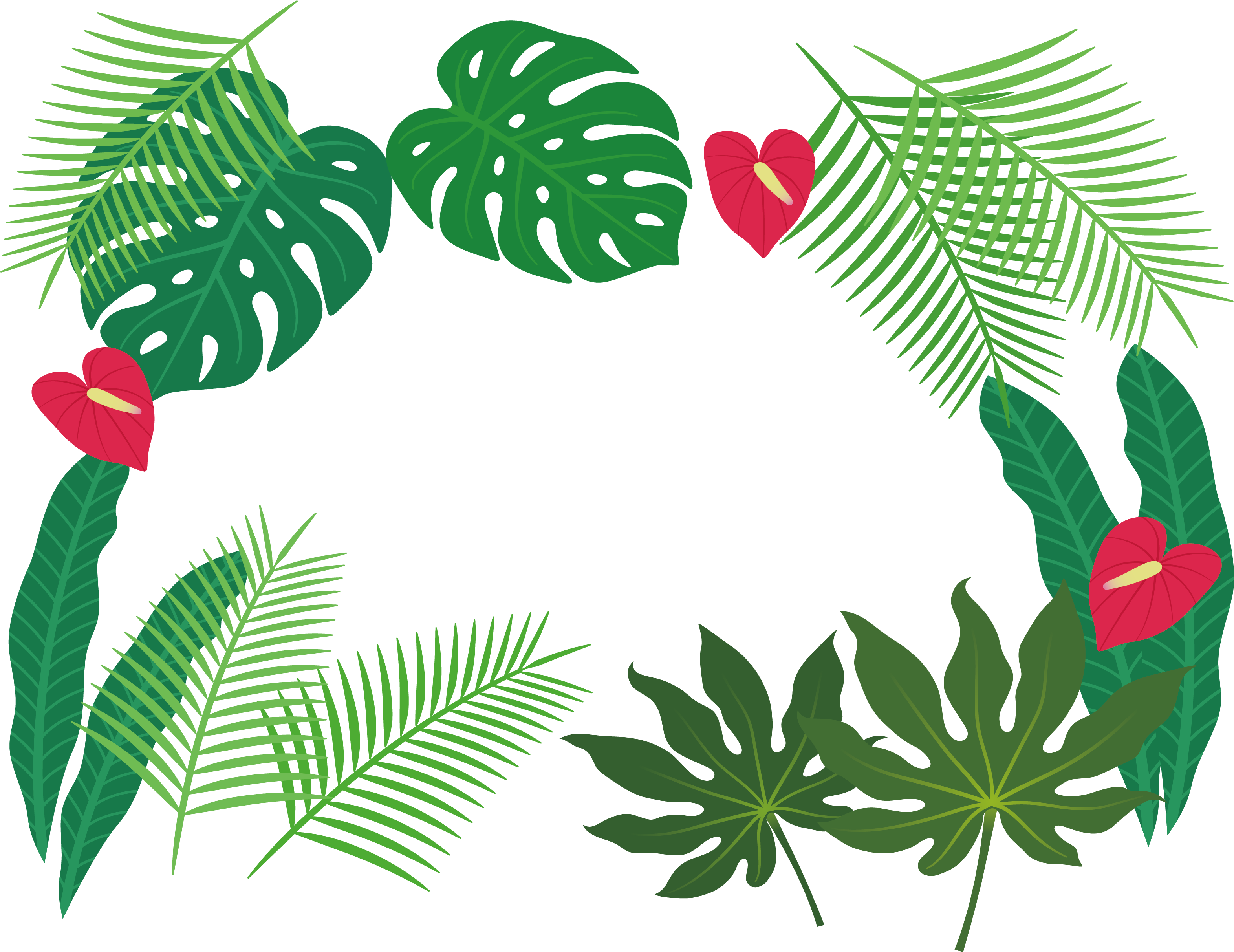 Tropical_ Leaf_ Border_ Design