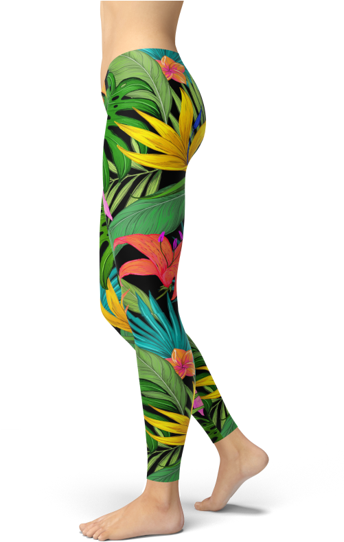 Tropical Leggings Floral Print