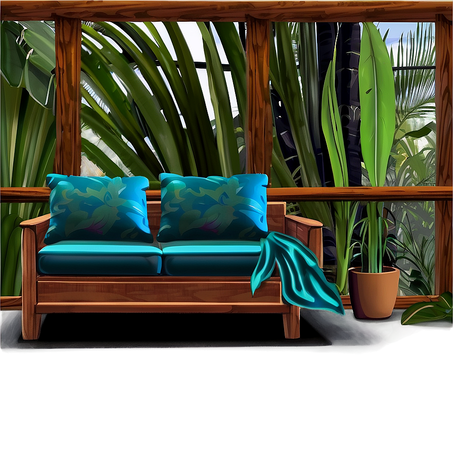 Tropical Living Room Escape Png Wau71