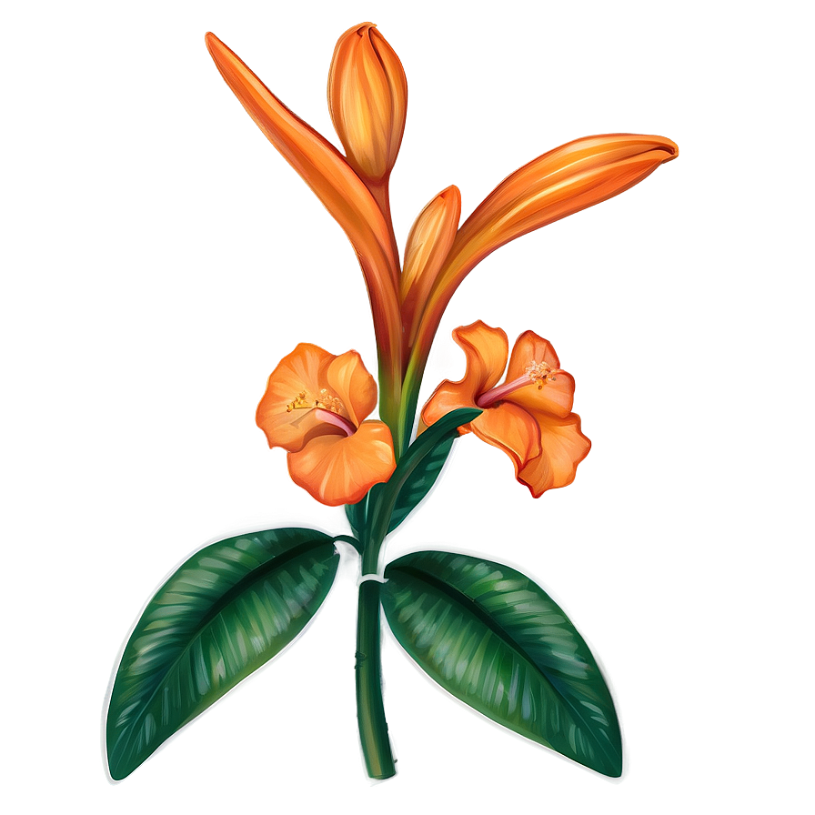 Tropical Orange Flower Png 06122024