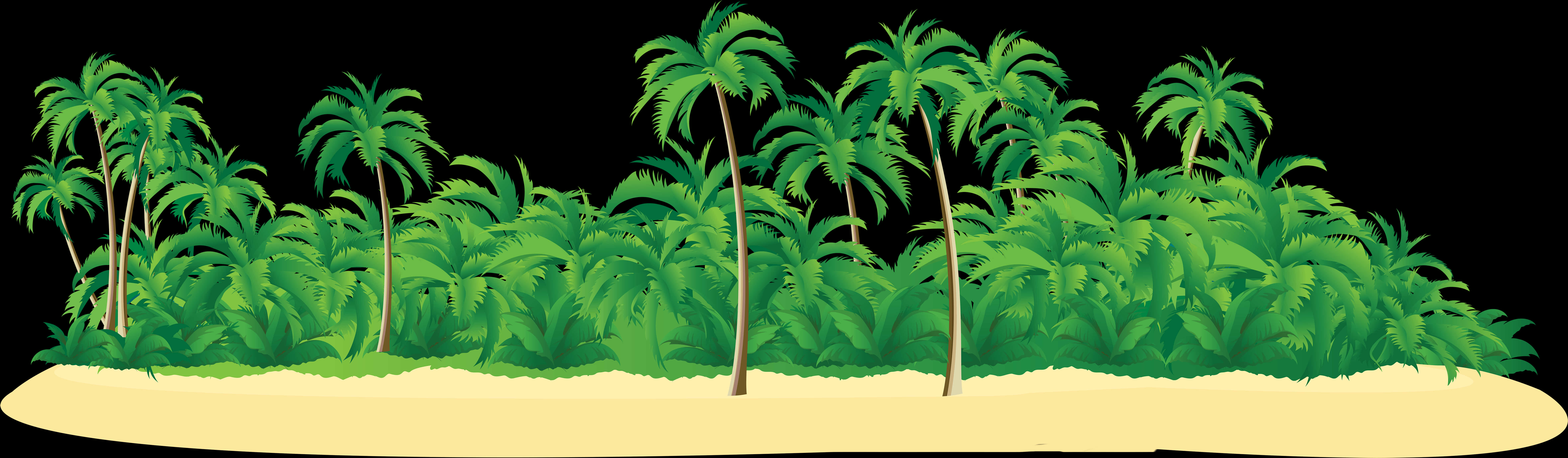 Tropical Palm Grove Vector