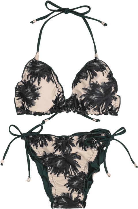 Tropical Palm Print Bikini