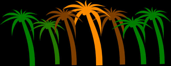 Tropical Palm Silhouettes