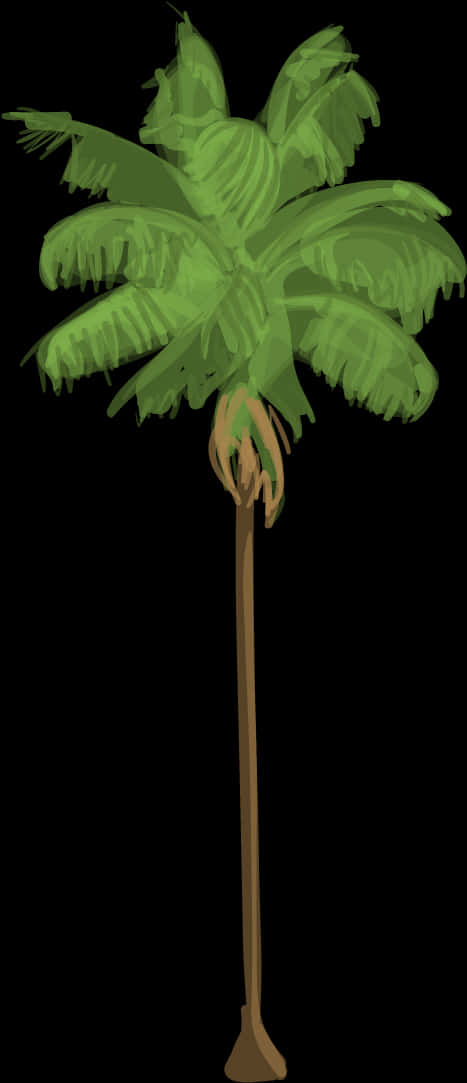 Tropical Palm Tree Illustration