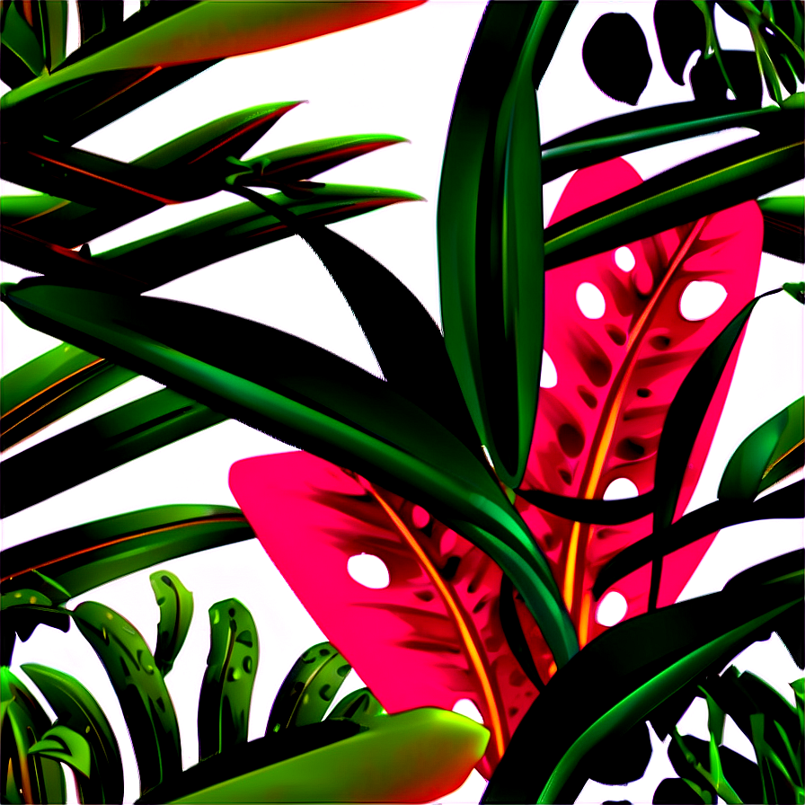 Tropical Plant Decor Png Dsq53