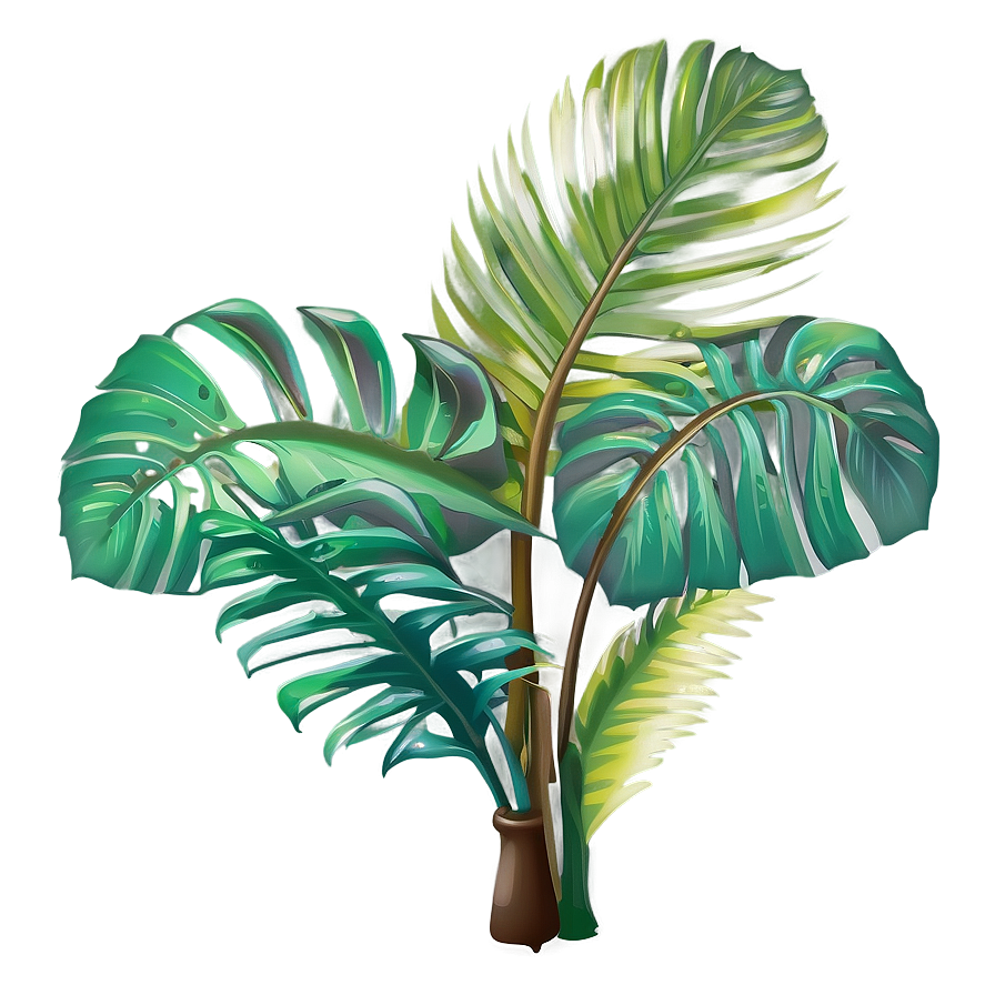 Tropical Plant Outline Png 06272024